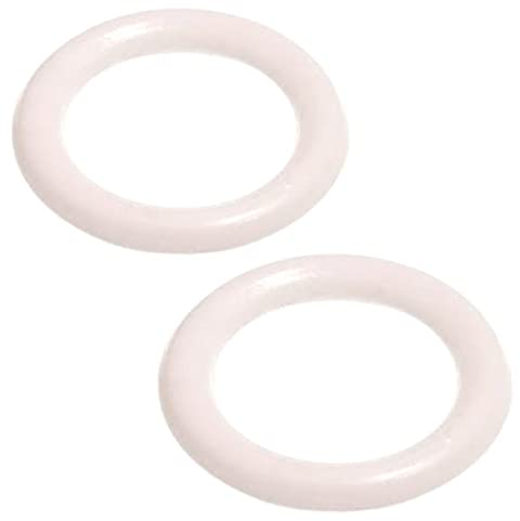 Weiße Vorhangringe - 20mm hohle weiße Polsterringe für DIY römische Vorhänge - 100 Stück