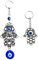 SabelAX Main Fatima Oeil Turc Pendentif Mural, Amulette pour la Maison + Porte-clés Main Fatima Oeil Turc Atmoulets pour le Mal de l'oeil Bouchons de la Suisse et Protection (Pendentif 5 + Porte-clés