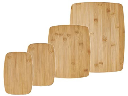 Farberware Juego de tablas de cortar de bambú, 4 piezas, bambú