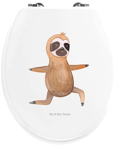 Mr. & Mrs. Panda Motiv WC Sitz Faultier Yoga - Geschenk, Faultier Geschenk, Faultier Deko, Toilette, WC-Sitz, Klobrille, Atmung, Lieblingstier,