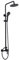 IMEX - Columna barra de ducha Roma Conjunto Monomando Serie Roma Negro Mate- BDR002