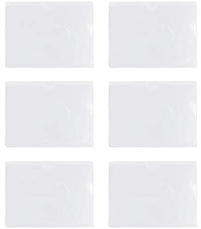 JZK 6x Selbstklebend Transparent Auto Steuerscheibe Halter für Auto Windschutzscheibe Auto Parkausweis Halter Auto Versicherung Disc Halter Auto Parkschein Halter Abzeichen