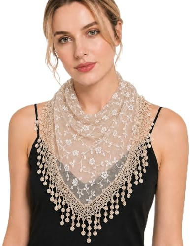 MAIRY Women's Scarves & Wraps Women Lace Mantilla Catholic Church Chapel Veil Infinity Formal Head Cover Scarf for Latin Mass Communion 138012
