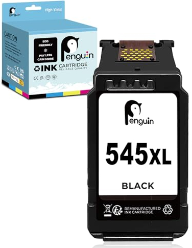 Penguin 545 XL Ersatz-Tintenpatrone für wiederaufbereitete Druckerpatronen für Canon PG-545XL(1 Schwarz) für MG2555S iP2850 MG2450 MG2550S MG2950 MG3051 MG3053 MX495 MG2550 TR4550 TS205 Drucker