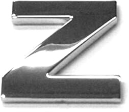 Chrome Letters Digits Numbers Signs Self Adhesive 3D Emblem Decal Badge Sticker for Car Van Home Decor - Letter Z