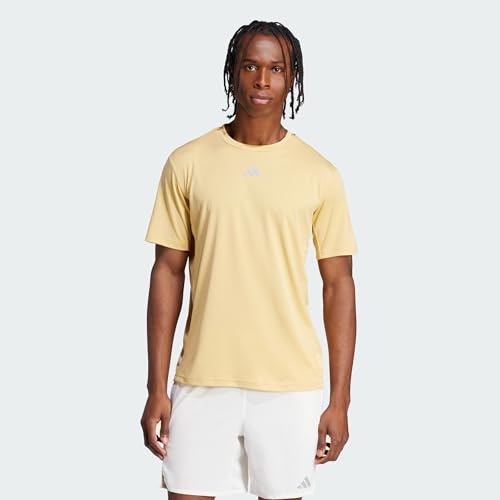 adidas Men's HIIT Workout 3-Stripes Tee, Oat, S
