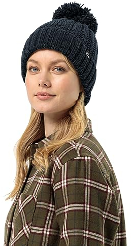 Jack Wolfskin Damen HIGHLOFT Knit W Beanie-Mütze, Night Blue, M