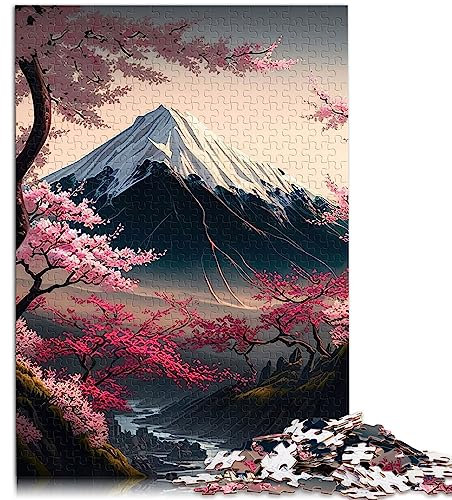 Puzzle per adulti Fiori di ciliegio giapponesi Puzzle da 1000 pezzi Puzzle in legno per adulti Bambini dai 12 anni in su Decorazione domestica Dimensioni: 50x75 cm