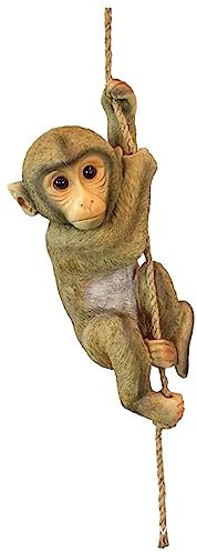 haiaxx Statue d'animal de Jardin Suspendu Singe/chimpanzé Escalade résine Sculpture ArtisanatStatue décoration extérieure Figurine Ornement
