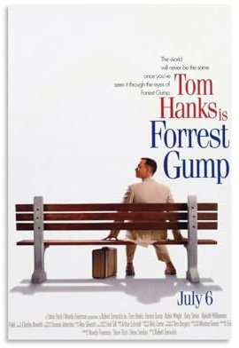 Forrest Gump Retro Filme Poster 90er Jahre Vintage Bild Druck Wandkunst Poster Malerei Leinwand Poster