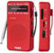 Radio Portable, PRUNUS J-166 AM(MW)/FM Petite Radio à Piles Survie avec Excellente Réception, Bouton de Réglage avec Indicateur de Signal, Un Cadeau Parfait, Adapté Aux Personnes Âgées (AA)