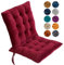 Hixingo 4er Set Stuhlkissen, Sitzkissen Stuhl, Stuhlkissen 40x40, Kristall-Samt Sitzkissen Bank, Sitzunterlage Outdoor & Innen, Sitzauflagen Chair Cushion für Wohnzimmer Terrassen (40cm,Burgunderrot)