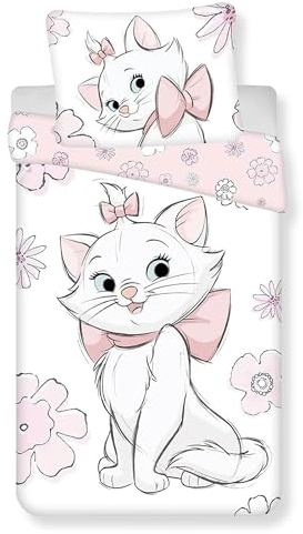 Disney Marie Aristocats Bettwäsche Kopfkissen Bettdecke 135+140x200 cm