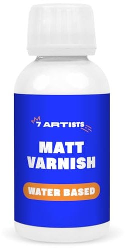 7 Artists Acryllack Transparent 120 ml Klarlack Matt | Firnis für Acrylfarben | Klarlack für Acrylfarben | Varnish for Acrylic Painting | Klarlack Wasserfest | Matt Varnish | Acryl Klarlack
