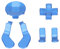 Gigicial Palettes De Contrôleur De Console De Jeu, Accessoires De Pièces De Rechange en Métal en Acier Inoxydable avec 2 D Pad pour X Box Elite Series 2, Manette sans Fil X Box One Elite, Palettes en