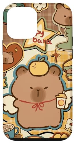 Hülle für iPhone 12 mini Süße Kawaii Capybara Europäischer Sommerkaffee
