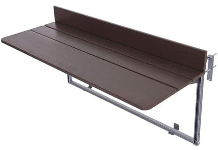 TT-YEC Klapper Balkon Hangetisch, Außendeck -Geländertisch, Verstellbare Höhen Terrasse Kleiner Klapptisch, Home Balkon Beistelltisch, Gartengrill -Beistelltisch,Length 80cm