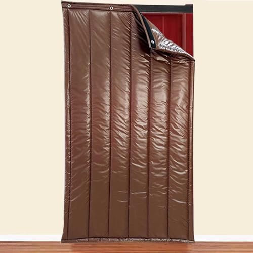 Türvorhang aus verdickter Baumwolle Kälteschutz Verdickter Türvorhang Verdunklungsgardin Winddichter Türvorhang Schalldichter Türvorhang Türvorhänge zum Schutz der Privatsphäre(Brown,80x210cm(32x83in)