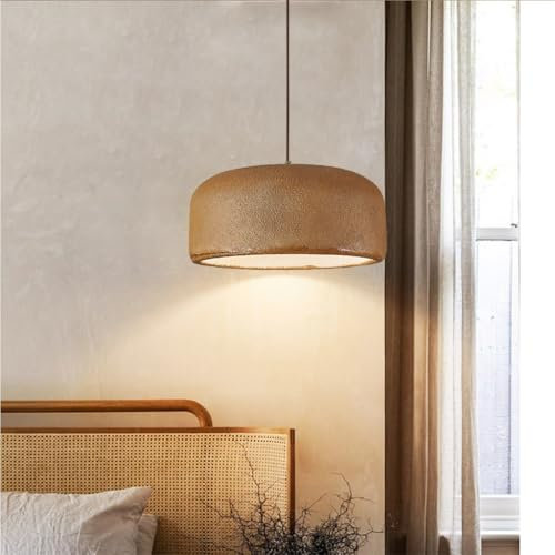 Wabi-sabi Pendelleuchte Esstisch Hängeleuchte Modern Weiß E27 Kronleuchter Lampenschirm Aus Steinimitat Japanischer Hängelampe Für Esszimmer Schlafzimmer Wohnzimmer Küche Licht Deckenleuchte(B,40CM)