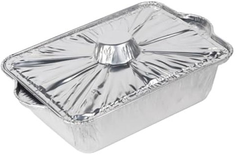 MOTHNUR Vassoio Alluminio Usa e Getta Con Coperchio Teglia Resistente Alle Alte Temperature Per Forno Friggitrice Ad Aria Picnic e Bbq Capacità Per Cottura e Conservazione Alimenti