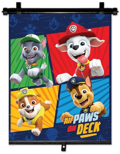 PAW Patrol Boys Auto UV & Sonnenschutz – ausziehbares Rollo, Schattenspender, 1 STK.
