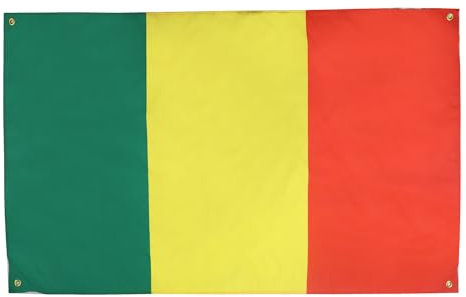 AZ FLAG Drapeau Mali 150x90 cm avec 4 oeillets, Pavillon Malien pour balcon ou mur