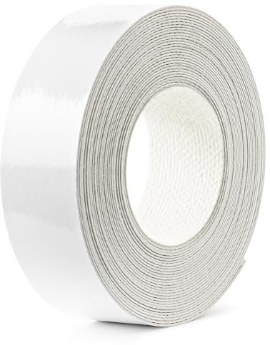 cyclingcolors 1x Cantonera Canto Termoadhesiva Melamina 21 mm x 5 m grosor 0,50 mm Moldura Fácil de Aplicar para Madera Estanterías Bricolaje Paneles Muebles, Blanco Brillante