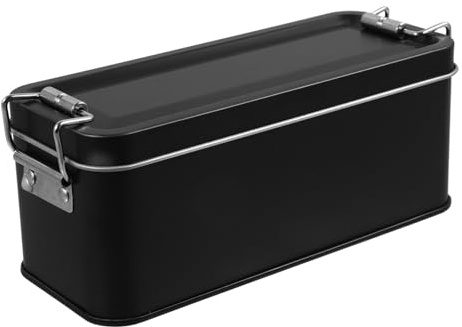 COLLBATH Retro Metal Aufbewahrungsbox Mit Deckel Kleine Vintage Blechdose Für Kekse Süßigkeiten Und Snacks Luftdichter Keksbehälter Für Küche Und Picknick Schwarze Obstdose