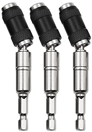 Asyduey 3Pcs Magnetic Pivot Drill Bit Holder, Magnetic Swiveling Bit Tip Holder, Quick Release Flexible Screwdriver Bit Holder D