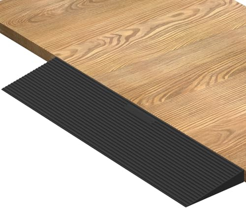 Hebitod Türschwellenrampe 90 * 20 * 3.5cm, Vollgummi Schwellenrampe, Rampe Saugroboter, Rampe Türschwelle, Türschwelle Rollstuhlrampe, Gummi Türschwellen Leiste, für Rollstuhl, Scooter