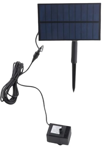 Aumotop Solarbrunnen, Hocheffiziente Elektrische Wasserpumpe mit 4 Düsen für Gartenteich-Dekoration