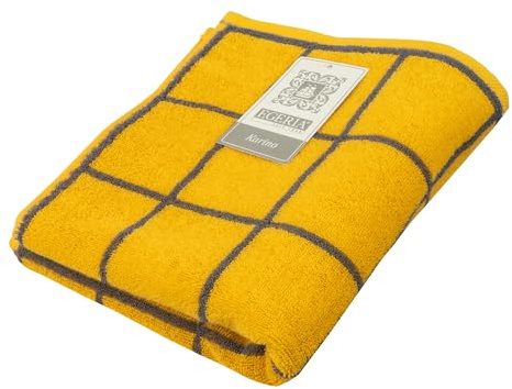 Egeria Handtuch Karino 100% Baumwolle kariert 50x100 gelb