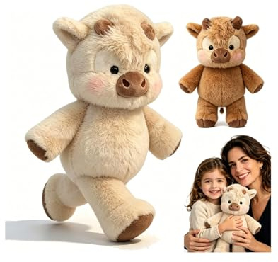 Neburosa Running Plushies, 45/60cm Zoll Interaktive Plüschtier Einer Laufenden Kuh, Beweglichen Beinen, Kann Angst Lindern, Emotionale Unterstützung Anbieten, Geschenk für Kinder & Erwachsene
