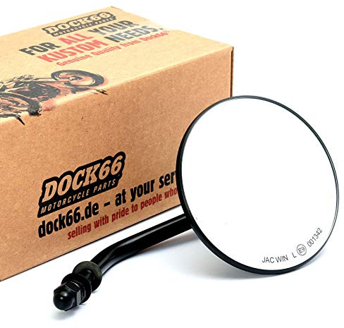 Custom 12-0082 Spiegel rund 4 schwarz mit E-Zulassung, für Harley-Davidson®