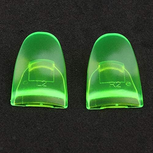 1 Pairs L2 R2 Trigger Extenders Buttons for PS4 PS4 Slim Pro Controller Clear Green