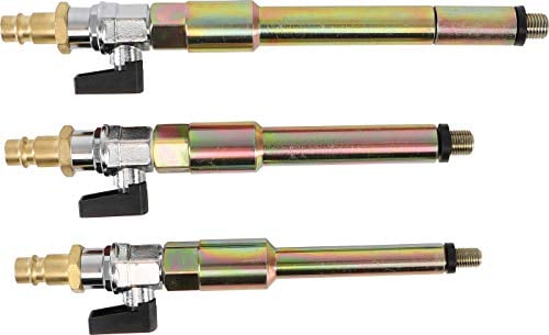 BGS 9519 | Druckluftadapter-Satz für Glühkerzenbohrungen | M8 x 1,0 - M10 x 1,0 - M10 x 1,25 mm | 3-tlg.