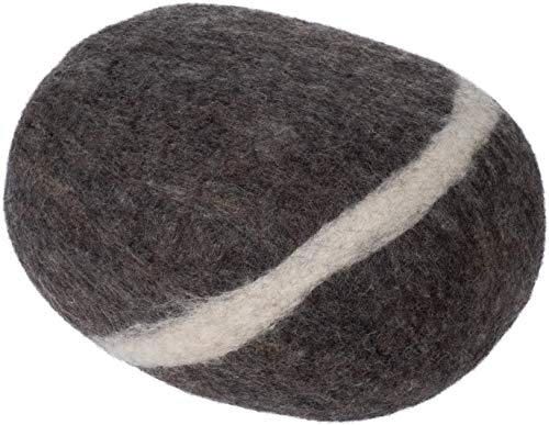 Oskar - Filz Kieselstein, Meditationskissen, Yogakissen, Dekokissen, Pouf, dunkelgrau rund - Größe S