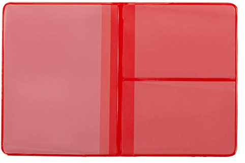 CreativDesign KFZ-Schein Schutzhülle Etui Mappe für Fahrzeugschein und Scheckkarten, 4 Fächer, Made in Germany (Rot)