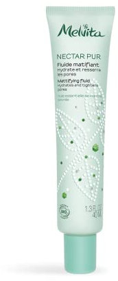 Melvita, Pure Nectar Mattifying Fluid 100% natürlich, vegan und aus kontrolliert biologischem Anbau, 40 ml Tube, 1 Einheit, für strahlende und ausgeglichene Haut, feuchtigkeitsspendende Pflege