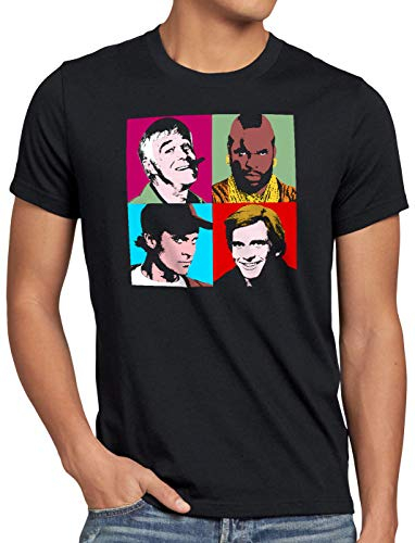 style3 Das Team Herren T-Shirt Minivan a Hannibal Murdock, Größe:3XL, Farbe:Schwarz