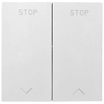 WITTKOWARE LOGUS 90, signalweiß, Wippe für Jalousie-Schalter, Pfeile auf/ab + Stop