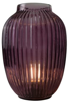 Cello Lighting - Classic Barrel Medium Purple Battery Operated Lamp, Glass Table Lamp, Table Lamps for Living Room and Home Decor, Decorative Cordless Table Lamps for Home, Bedside Lamp for Room Decor