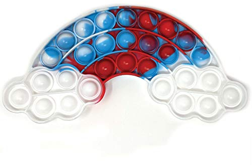 DDS Fidget Toy Bubble Pop it - Antistress Popet Kinder Spielzeug Bunt | Ablenkung bei Stress & Nervosität | Hochwertiges Push Gadget Silikon Qualität (Regenbogen)