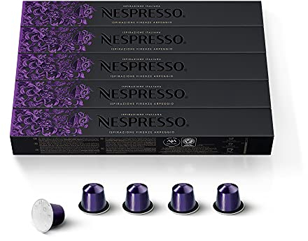 Nespresso Original – Bundle 50 Capsules de Café Arpeggio – Intensité 9 – Pour Ristretto & Espresso – (5 étuis de 10)