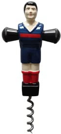 Les Gloutons - Tire Bouchon Babyfoot - Acier Inox - Fait main - Maillot FRANCE - Euro - 19cm