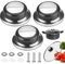 3 Pièces Poignée Couvercle Casserole, Bouton de Couvercle, Poignée de Couvercle en Verre, Anti-brûlure, Universelle Pour Couvercle en Verre, Couvercle de Bouilloire, Couvercle en Acier Inoxydable