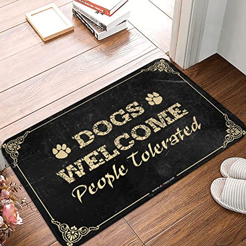 gaeruite Autumn Door Mat Dogs Welcome People Tolerated Doormat Layered Door Mat Outdoor (Color : StyleB, Size : 65X90CM)