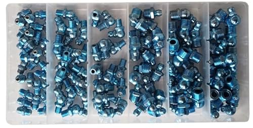 Mar-Pol Fettköpfe, 110 Stück, Traktor, LKW, mechanische Schaufel, Nitrilkautschuk, Blau, Grease Nipple Set