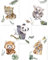 CreativeRobin Dschungel-Tiere Poster-Set I Süße Kinderzimmer Deko