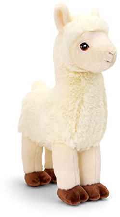 Keeleco Llama Plush Toy, White, 25 cm Height